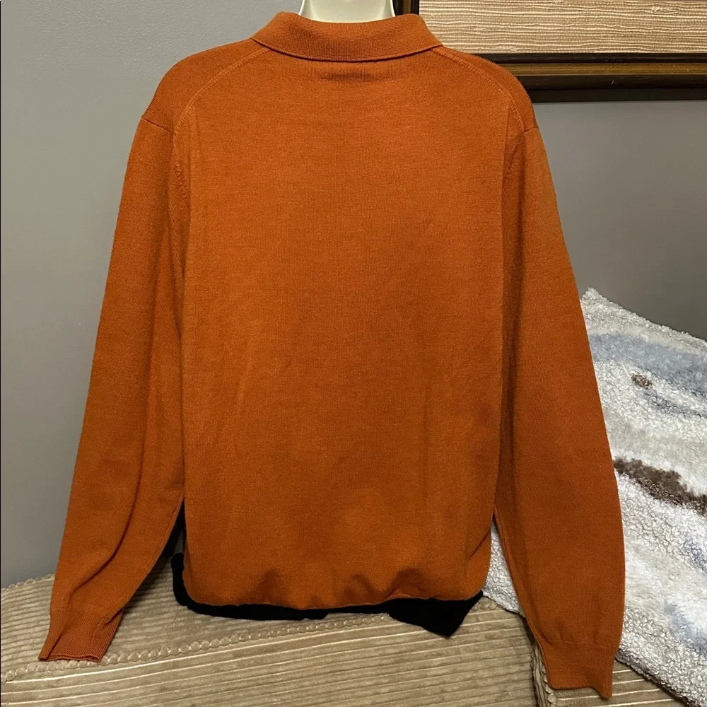🚨SALE Jos. A. Bank Classic Orange Merino Wool Sweater size Large